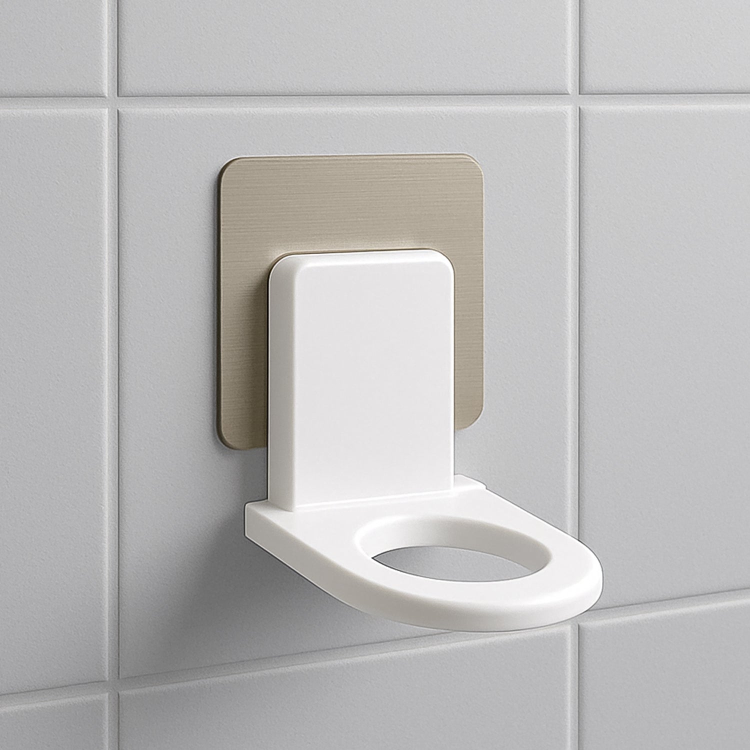 Wall-Mounted Adhesive Hook for Shampoo & Soap, Strong Hold (1pc) Wall-Mounted Adhesive Hook for Shampoo & Soap, Strong Hold (1pc)